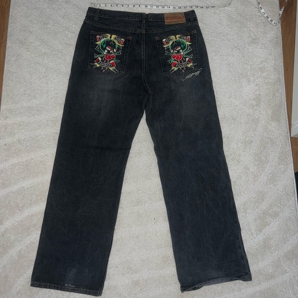 Vintage Painted Ed Hardy Jeans - Picture 3 of 5